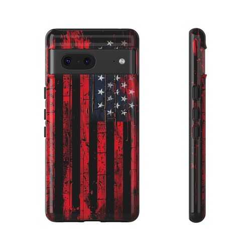 iPhone/Galaxy/Google Rugged American Flag Neon Colors Patriotic Tough Phone Case - Picture 151 of 274