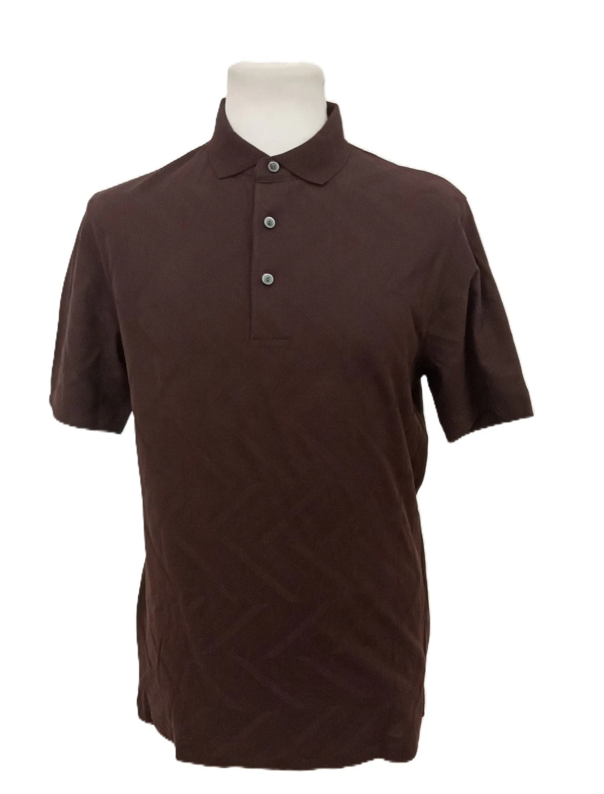 Autograph Men's Polo Shirt Dark Chocolate Pure Cotton Geometric Chevron Slit New
Opens in a new wind