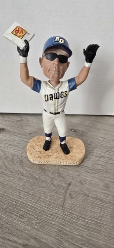 Rickey Henderson Baseball San Diego Surf Dawgs Bobblehead NIB Oakland A's Great