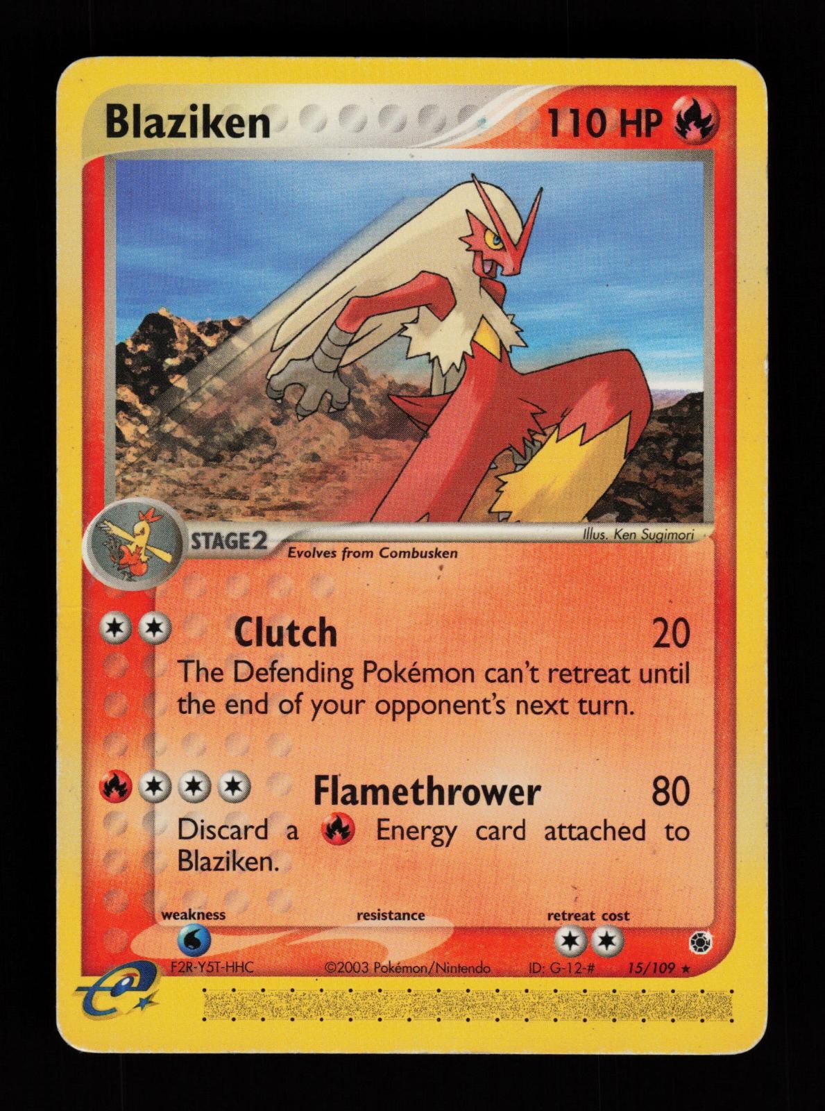 Blaziken 15/109 Rare Ruby & Sapphire Pokemon Cards