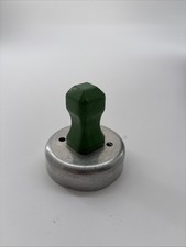 Vintage Aluminum Donut Cutter Green Wooden Ha...