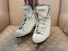Riedell White figure Ice Skates Size J12,5