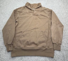 Jungmaven Sweatshirt Mens Small Whittier Brown Hemp Blend Shawl Collar USA Made