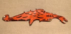 VINTAGE 12x3.5" MOBILOIL RED GARGOYLE GASOLINE PORCELAIN MOTOR OIL GAS SIGN