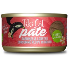 Tiki Cat Grill Pâté Sardines Lobster Consommé Cat Food 2.8oz Pack of 12
