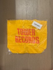 Tower Records Japan Tote Bag &ndash; &ldquo;No Music No Life&rdquo; Yellow Canvas &ndash; New