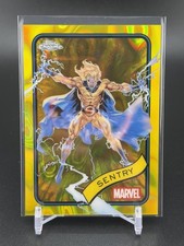 2025 Topps Chrome Marvel Sentry Yellow Lava Refractor #168