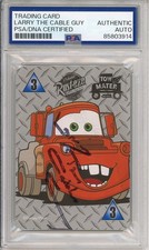 DISNEY PIXAR CARD MATER CARS THE MOVIE SIGNED LARRY THE CABLE GUY PSA DNA COA