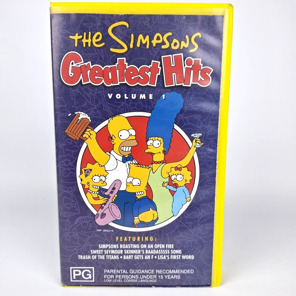 The Simpsons Greatest Hits Volume 1 VHS Tape PAL 1999 Homer Marge Bart Maggie - Image 2 of 4
