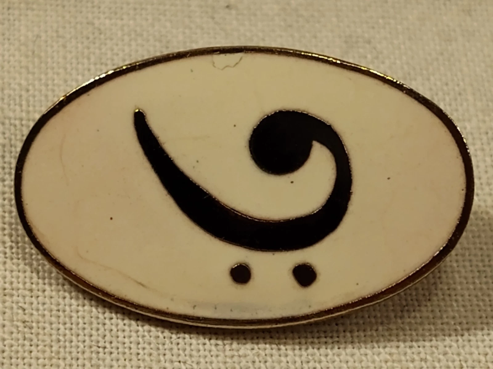 Vintage Geometric Art Enamel Lapel Pin