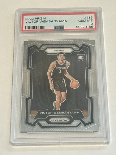 Victor Wembanyama 2023 Panini Prizm Basketball Rookie Card #136 Graded PSA 10
