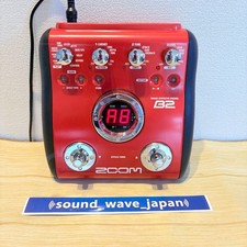 Zoom B2 Bass Multi-Effects Pedal Red Metallic Rhythm Machine Tuner Tested Japan