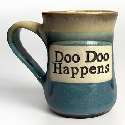 ''Doo Doo Happens'' Glazed Mug LARGE funny humor coffee tea gift novelty