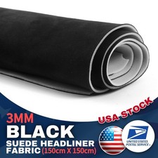 Black Headliner Fabric Foam Backed Suede Match Car Roof Liner Sag Upholstery