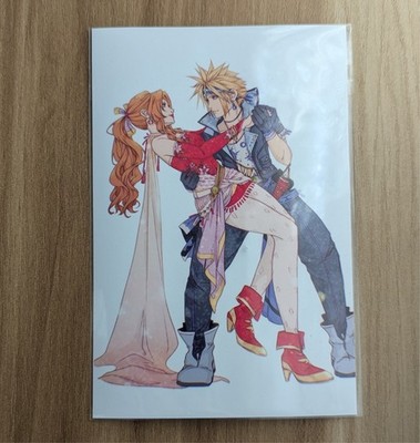 Final Fantasy VII Ever Crisis Art Print Aerith & Cloud 4x6 Postcard FF7
