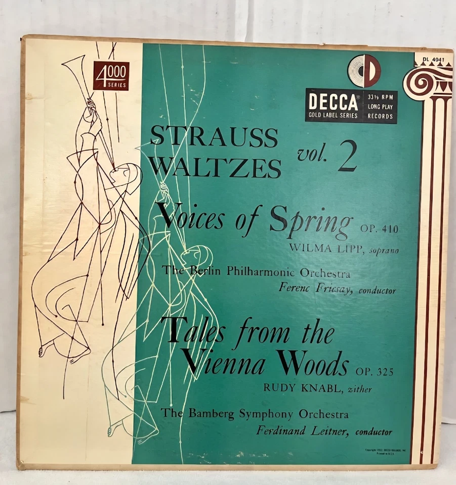 Lot 8 Vintage Classical LP Vinyl Records Ansermet Pinza Bernstein Strauss Tossy - Image 3 of 4