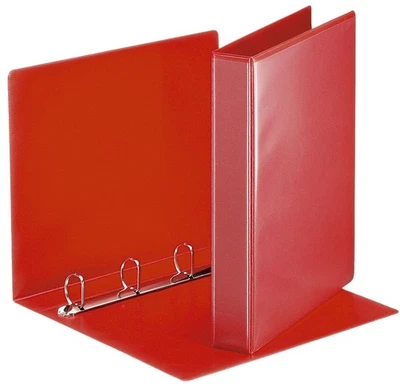 ESSELTE Ringbuch Präsentation, mit Taschen, A4, PP, 4 Ringe, 30 mm, rot