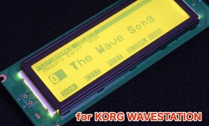 Korg Wavestation EX yellow LED LCD Display Upgrade Plug-and-Play No Soldering