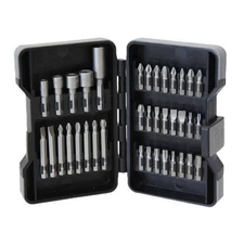 37Pcs Screwdriver Bit Set with Case, Slotted Phillips Star Hex Square Nut Drive 