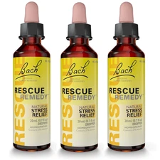 Bach Flower Remedies Rescue Remedy Dropper 20 mL / 0.7 fl oz (Pack of 3)