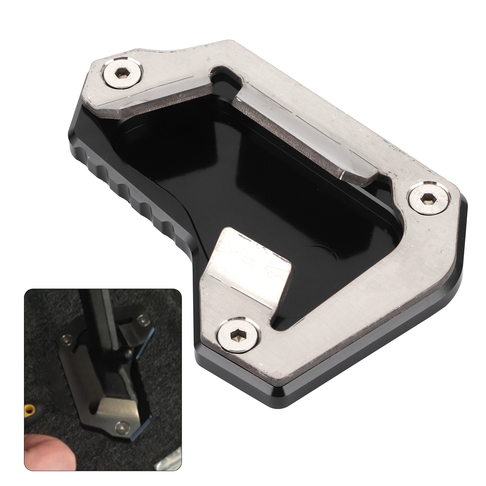 ♬ Motorcycle Kickstand Extension Pad Side Stand Enlarger Part For Tiger