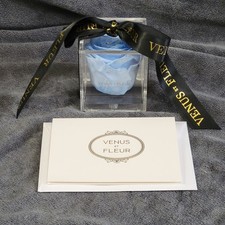 Baby Blue Venus Et Fleur Eternity Rose With Acrylic Storage Box And Note