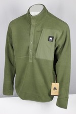 Burton Men's Cinder Pullover 1/2 Snap Fleece Size XXL Forest Moss Green