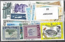 Jordanie 25 timbres différents oblitérés