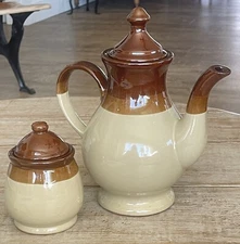 2 Piece Vintage Stoneware Coffee Service