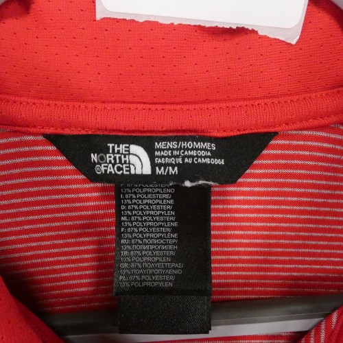 The North Face Polo Shirt Mens Medium Short Sleeve Red Flash Dry - Picture 8 of 13