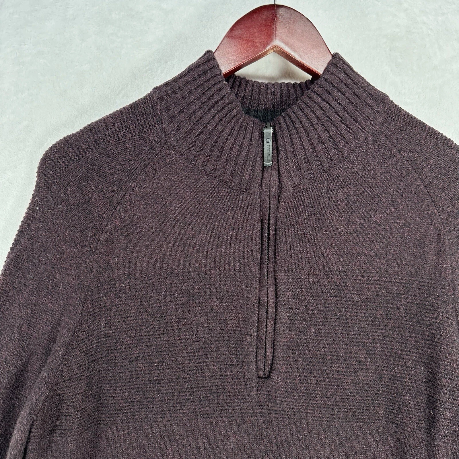 smartwool merino wool blend ripple ridge 1/2 zip preppy sweater