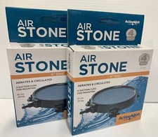 2 lot Active Aqua AIR STONE 4" inch Disc Diffuser Aerates Circulates Hydroponics