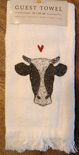 ❤️Gästehandtuch Handtuch  Clayre & Eef  40x66 cm Kuh Kuhkopf Bauernhof ❤️