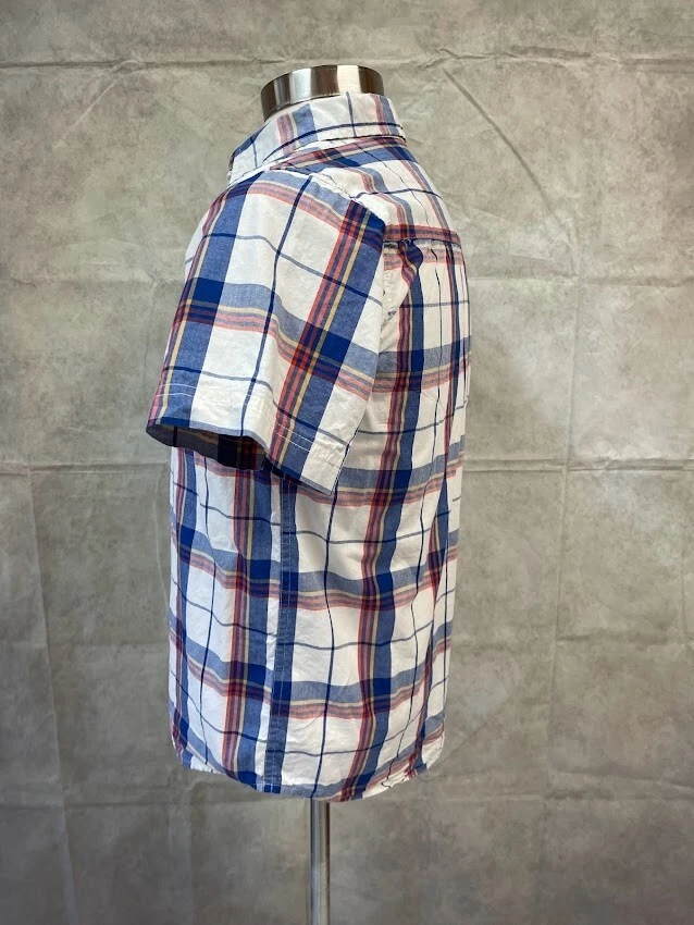 Wonder Nation Boys Button Front Shirt Check Husky L (10-12) - Image 2 of 4