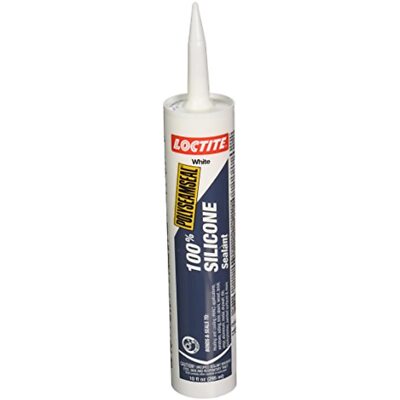White Polyseamseal 100% Silicone Sealant Tube, 10 oz