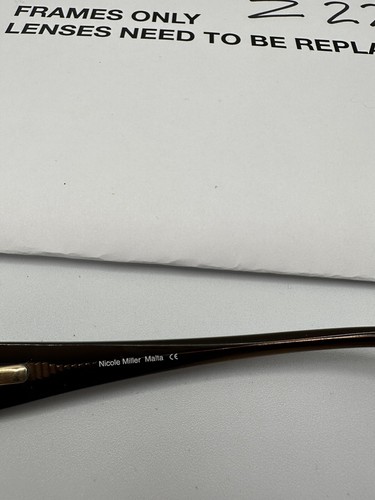 Nicole Miller Eyeglasses Malta 52-15-135 Bombay Brown Frames Only - Picture 3 of 6
