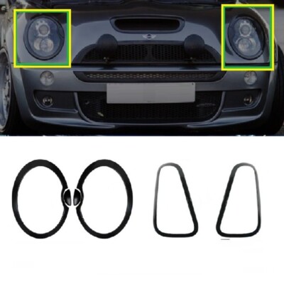 R52 MINI Cooper S JCW John Cooper Works Scheinwerfer Rücklicht Blenden Glanz Schwarz