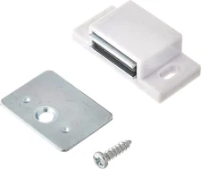 10-15lb Magnetic Catch - Box of 10 - White/Zinc - Retail Pack