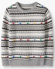 Hanna Andersson Kids Holiday Storyteller Cotton/Wool Sweater NWT