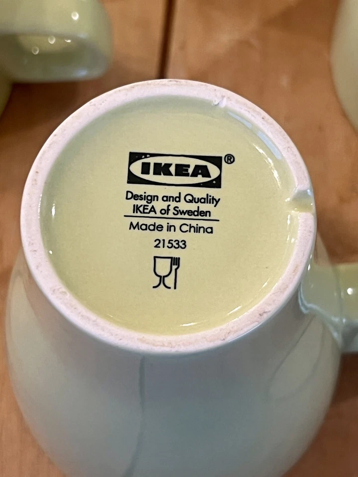 Ikea Lime Green Coffee Tea Stacking Cups Mugs Set Of 4 Fargrik 21533 IKEA Core - Image 2 of 4