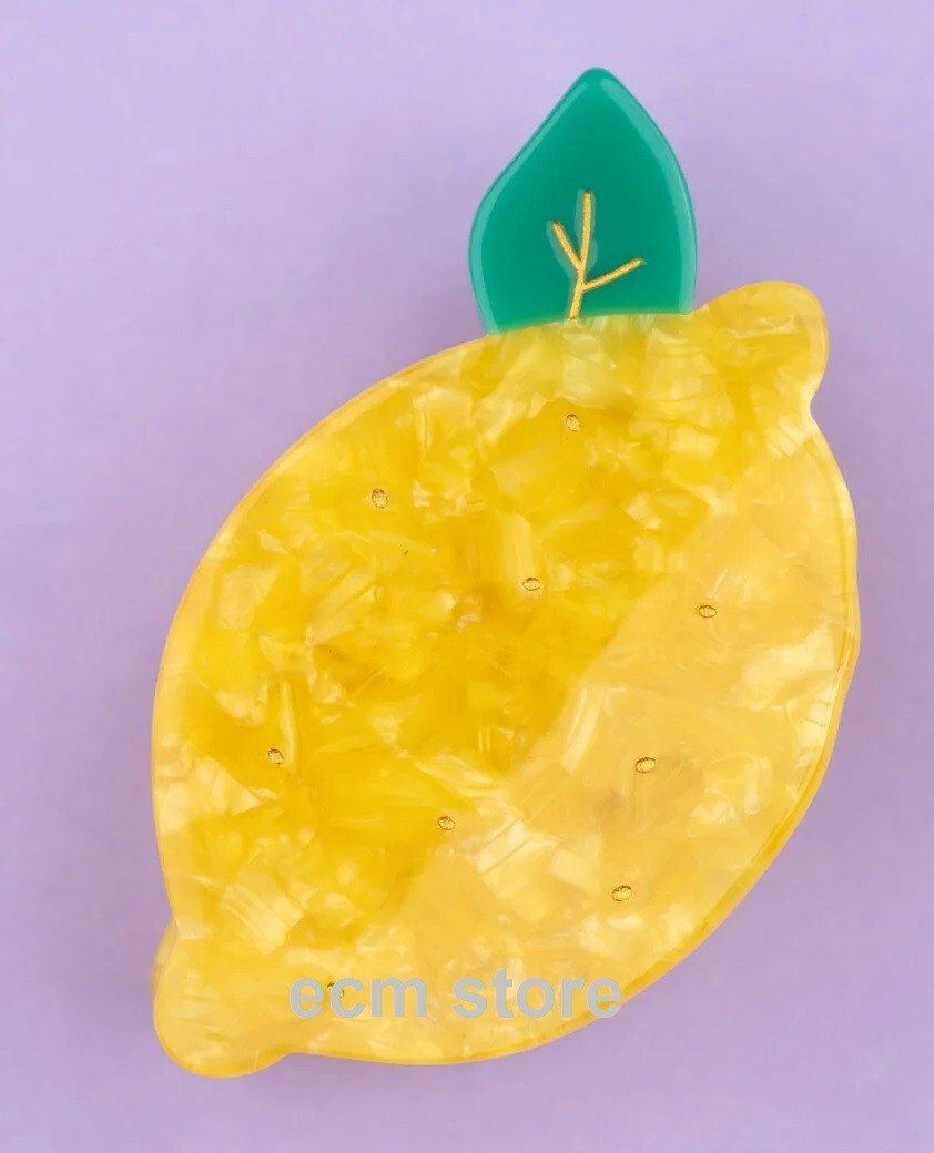 Pince à Cheveux Barrette Coucou Suzette CALENDULA - Fleur Orange Et Vert, Neuve Avec étiquettes