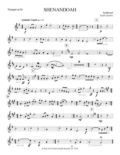 Shenandoah Brass Trio original arrangement quality publication New - Picture 3 of 3