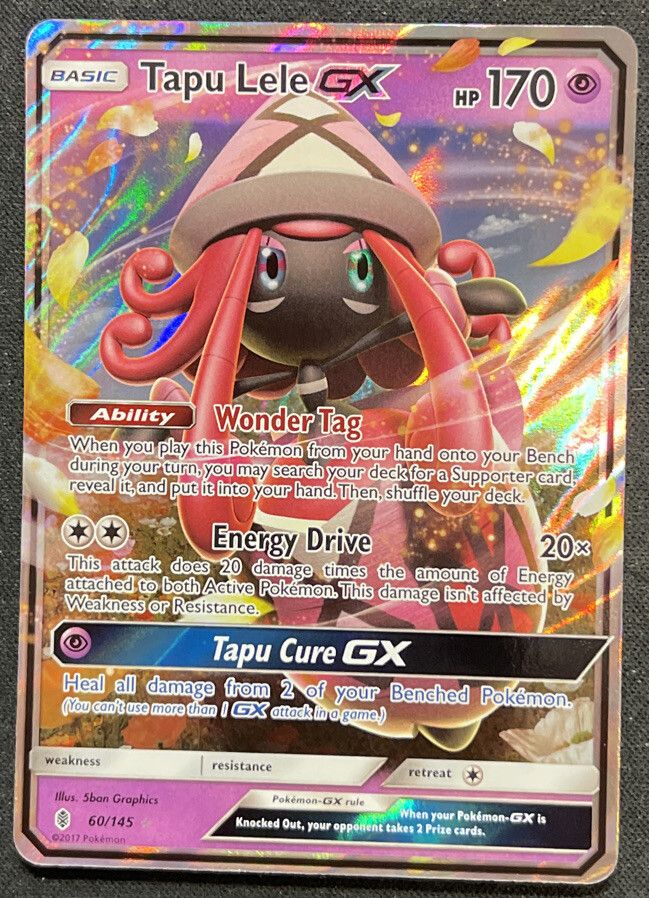 Pokémon Tapu Lele GX 60/145 Ultra Rare Guardians Rising NM/MT ENN