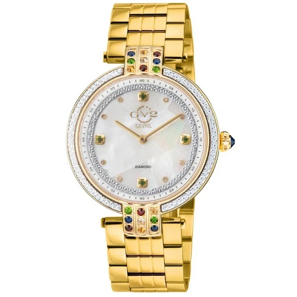 Reloj suizo Gevril GV2 12803B Matera piedras preciosas y diamantes PVP $5070 Foto 2 de 4