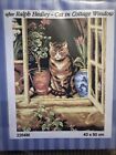 Printed needlepoint tapestry Canvas Only Orchidea 40x50 Cm Cat In A Window