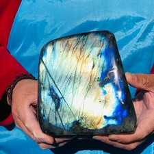 3.71LB Natural Gorgeous Labradorite QuartzCrystal Stone Specimen Healing