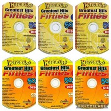 FIFTIES 6 CDG DISCS KARAOKE SET CHARTBUSTER 5013,5034 CDS OLDIES ROCK POP SET