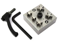 Disc Cutter 13mm to 25mm With 5 Punches For Star Shapes With Handle 