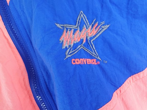 Vintage Orlando Magic Windbreaker Converse Mens Colorblock Jacket Blue Sz L - Picture 5 of 9