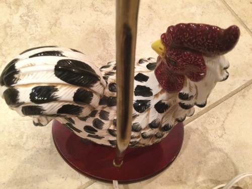 Eclectic Rooster Accent Lamp Ceramic Farmhouse Decor  - Picture 9 of 9